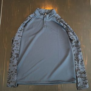 Adidas Golf Navy Blue Digital Camo Sleeves Outerwear Sweater SZ XL w/ Golf Logo